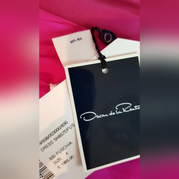 *$3000 OSCAR DE LA RENTA STUNNING RUNWAY PINK SILK DRESS GOWN US 6 - Picture 7 of 13